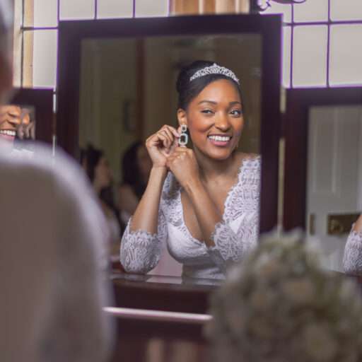 Photograph of Bridal party getting ready in Oxfordshire.. Featured models: Bride 2